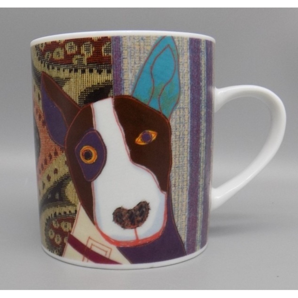 Bull Terrier Coffee Mug Cup Magpie Poochies Series By Carola Van Dyke Tea